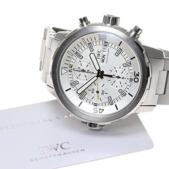 IWC Aqua timer Chronograph Silver Dial Automatic Men's Watch - Picture 2 of 7
